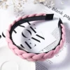 braided headband pink