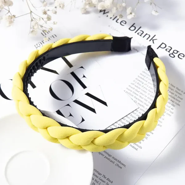 braided headband yellow