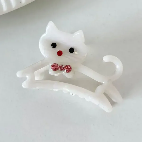 cat hair clip white