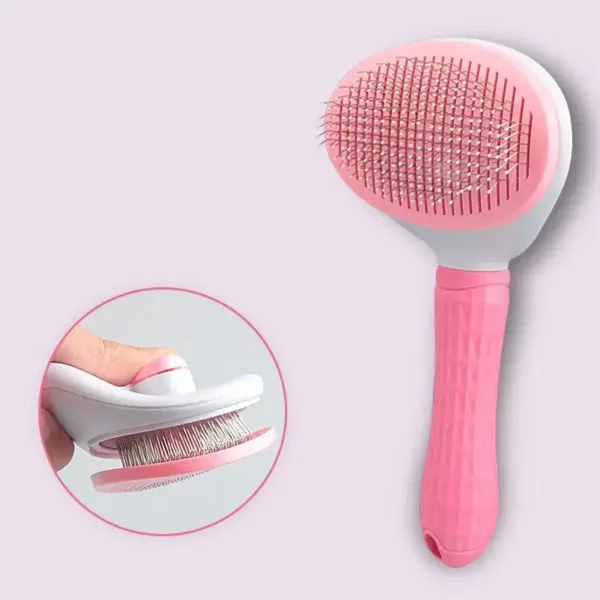 cat hairbrush pink