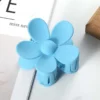 flower hair clips blue