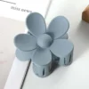 flower hair clips grey