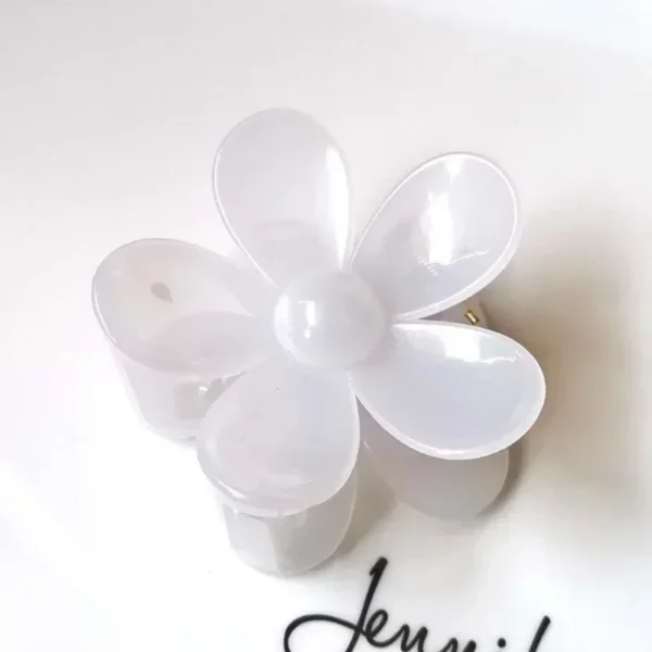 flower hair clips transparent