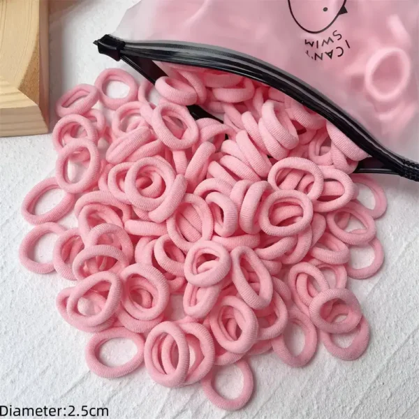 pink hair ties