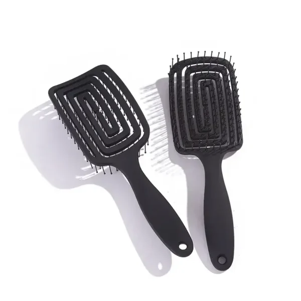square hairbrush black