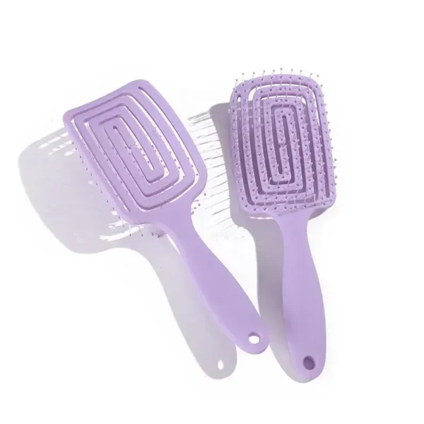 square hairbrush purple